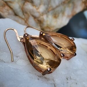 Silver Rose Gold Earrings Designer Hypoallergenic Jewelry Luxury Crystals